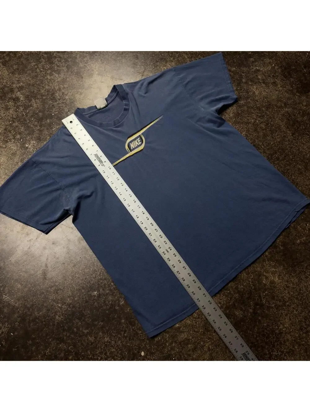 Y2K Nike Blue Gray Swoosh Graphic T-Shirt XXL Oversized